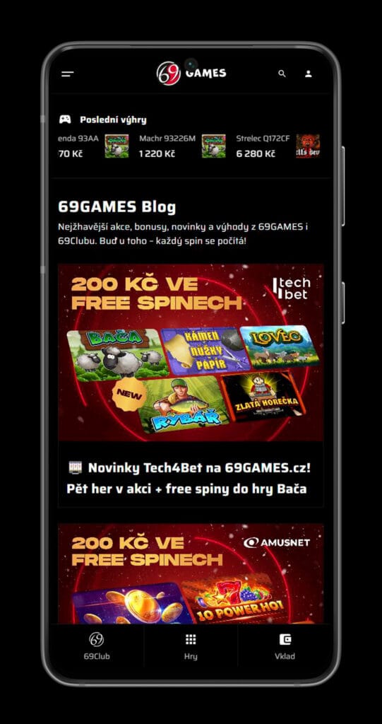 Blog o mobilní aplikaci kasina 69games